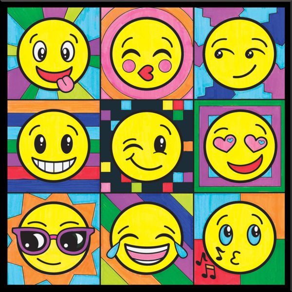 Color By Number Emoji Pop-Art