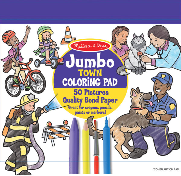 Jumbo Coloring Pad - Town