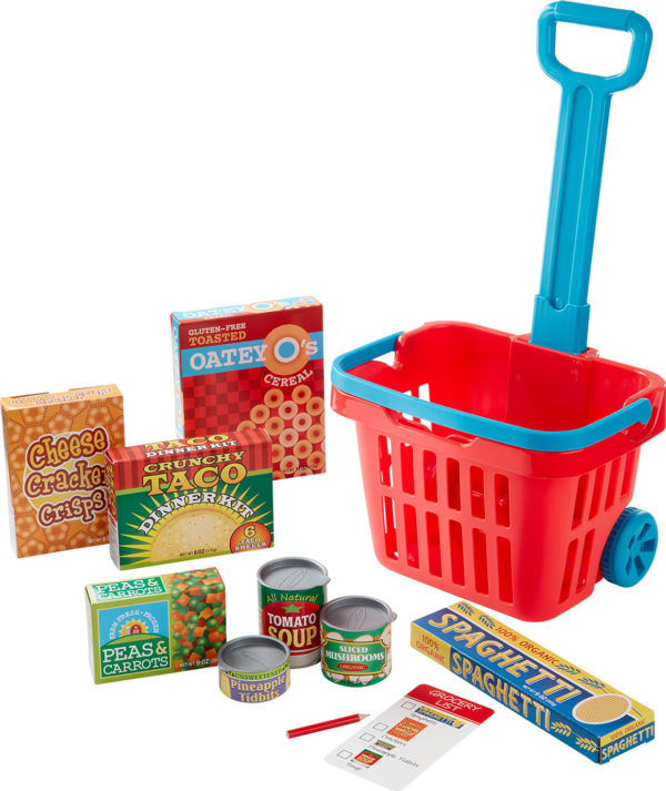 Fill & Roll Grocery Basket Play Set