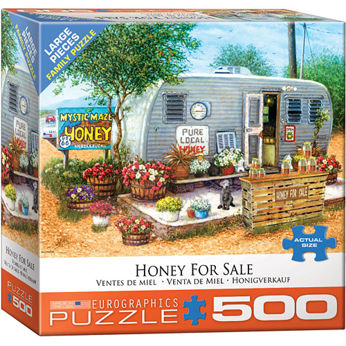500 pc - Large Puzzle Pieces - Honey For Sale by Janet Kruskamp