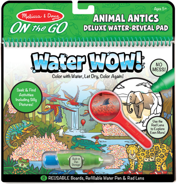 Water Wow! Animal Antics Deluxe Water-Reveal Pad - On the Go Travel Activity