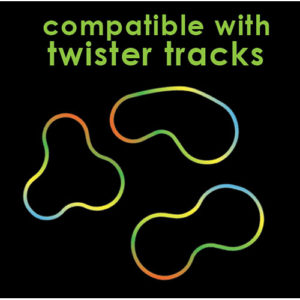 Twister Tracks 221 (11 feet) Neon Glow Track + 1 Green Race Car