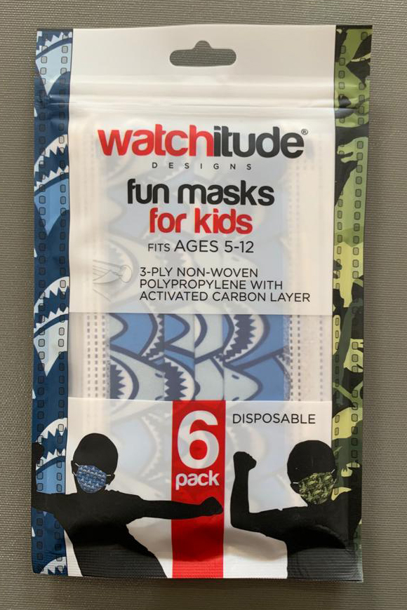 6 Pack Kids Mask - Shark Frenzy + Dino Camo
