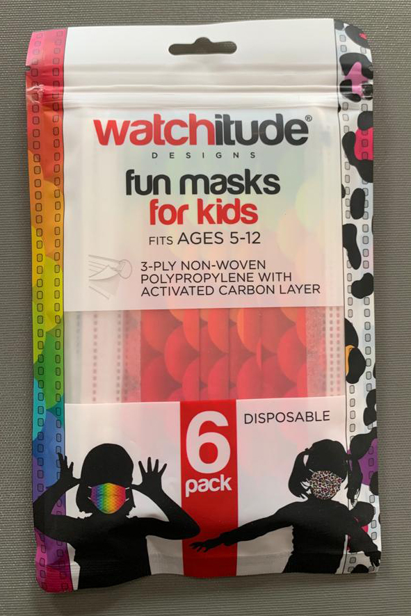 6 Pack Kids Mask - Leopard Camo + Rainbow Skin