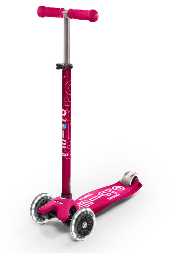 Micro Maxi Scooter Deluxe LED Pink