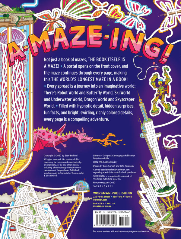 Mega-Maze Adventure! (Maze Activity Book for Kids Ages 7+): A Journey Through the World's Longest Maze in a Book