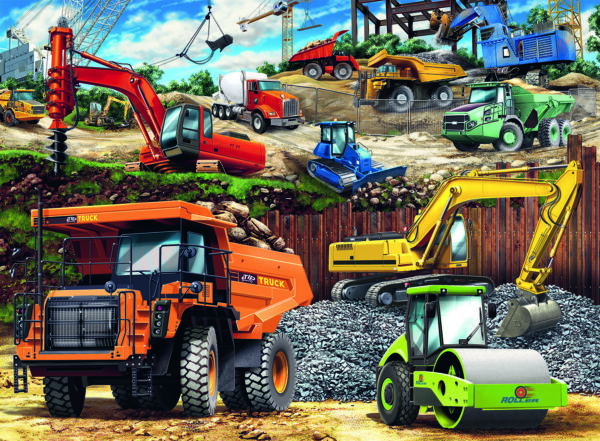 100 Pc Construction Vehicles Puzzle