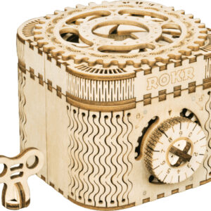 3D Mechanical Wooden Puzzle - Treasure Box