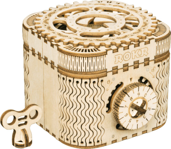 3D Mechanical Wooden Puzzle - Treasure Box