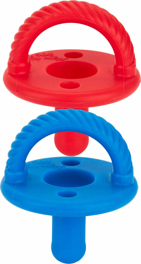 Sweetie Soother – 2-Pack Silicone Pacifiers (Hero Red and Hero Blue ...