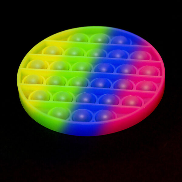 Rainbow Glow Disc - POP'd by Watchitude - Bubble Popping Toy