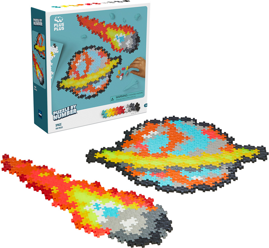 Plus Plus Puzzle By Number Space - 500 pc.