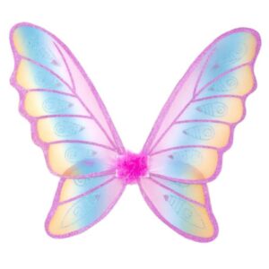 Glitter Rainbow Wings, Multi-Fuchsia