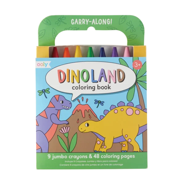 Carry Along Crayon & Coloring Book Kit - Dinoland