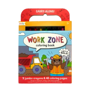 Carry Along Crayon & Coloring Book Kit - Work Zone