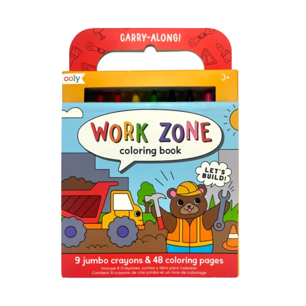 Carry Along Crayon & Coloring Book Kit - Work Zone