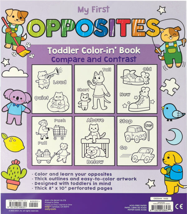 Toddler Colorin' Book - Opposites