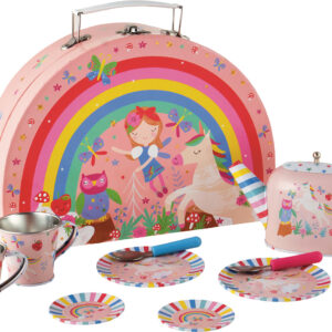 Rainbow Fairy 10 pc Tin Tea Set