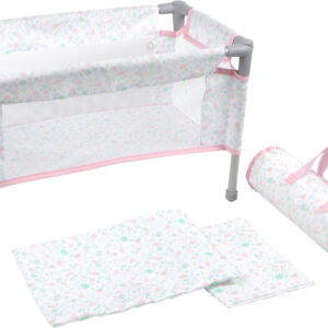 Berenguer Boutique Folding Doll Crib with Travel Bag