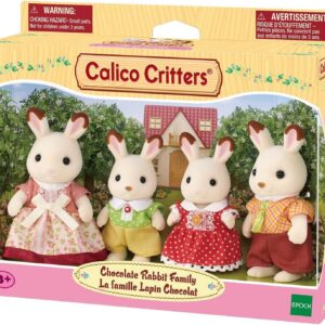 Calico Critters Chocolate Rabbit Family