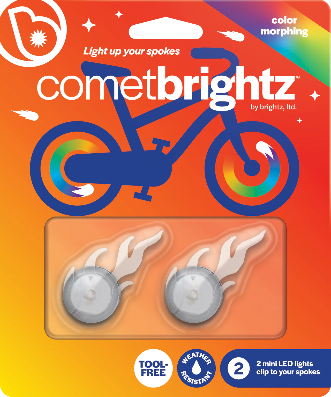 Comet Brightz Color Morphing 2 pack LED Spoke Light attachment