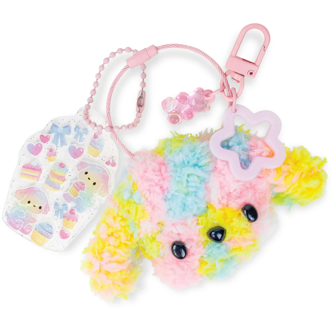 Bag Charm Kit - Fluffy Dog Tiger Tribe Keychain Craft