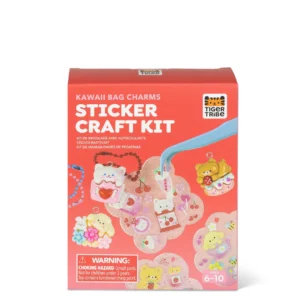 Sticker Craft Kit - Kawaii Bag Charms Tiger Tribe Arts and Crafts Kit