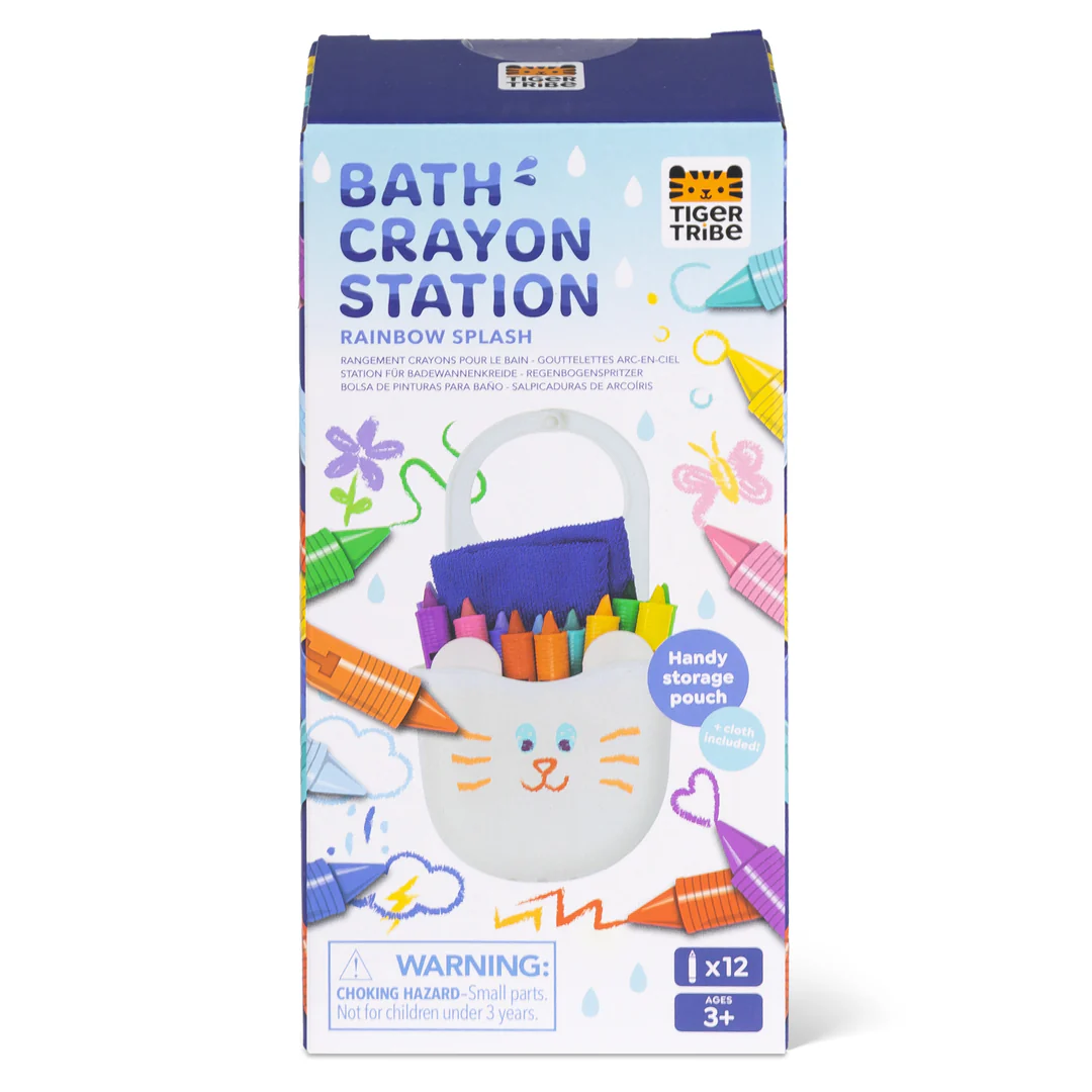 Bath Crayon Station - Rainbow Splash Bathtub Art Kit Tiger Tribe 3+
