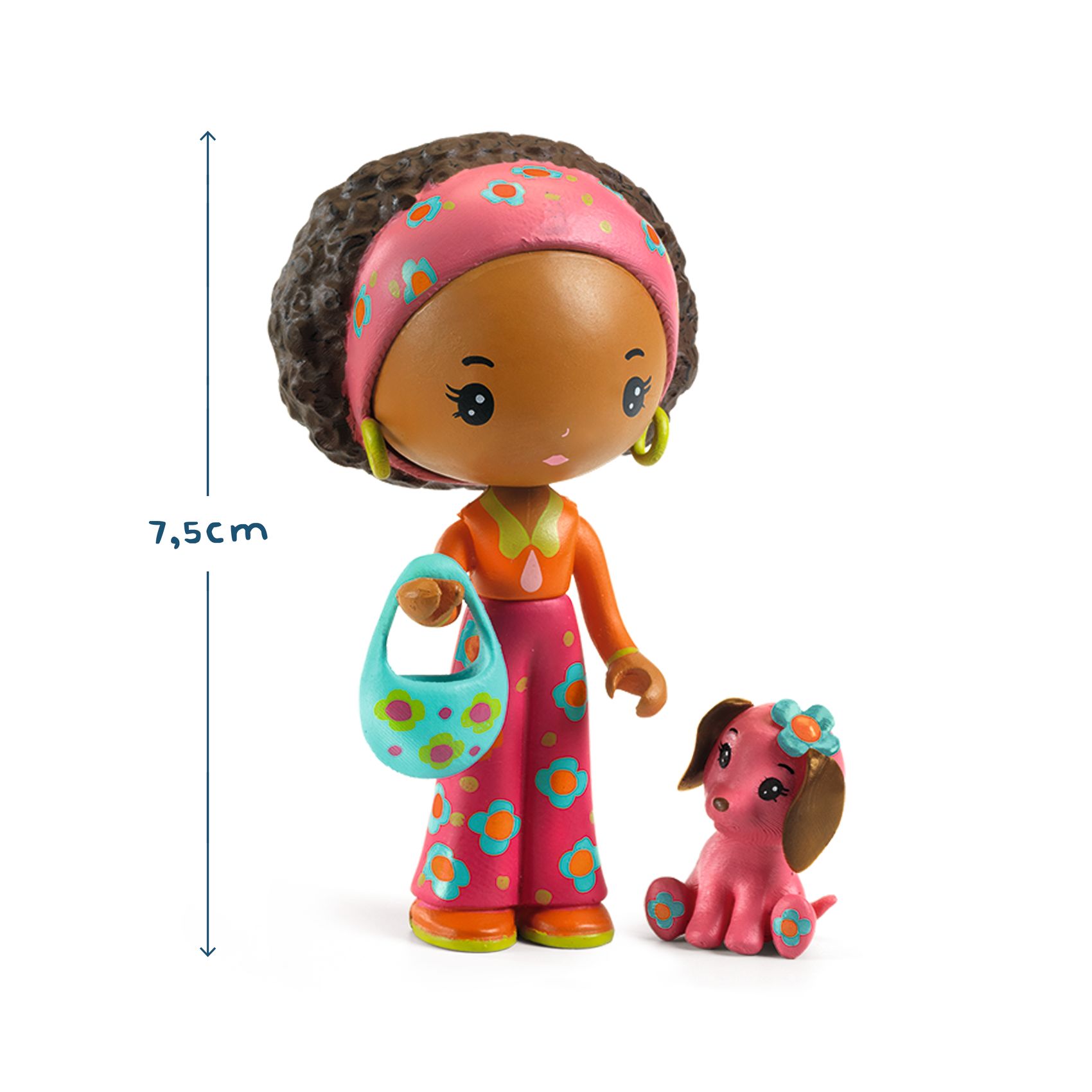 Tinyly Poppy & Nouky Collectible Doll and Companion Figurine and Accessories DJECO