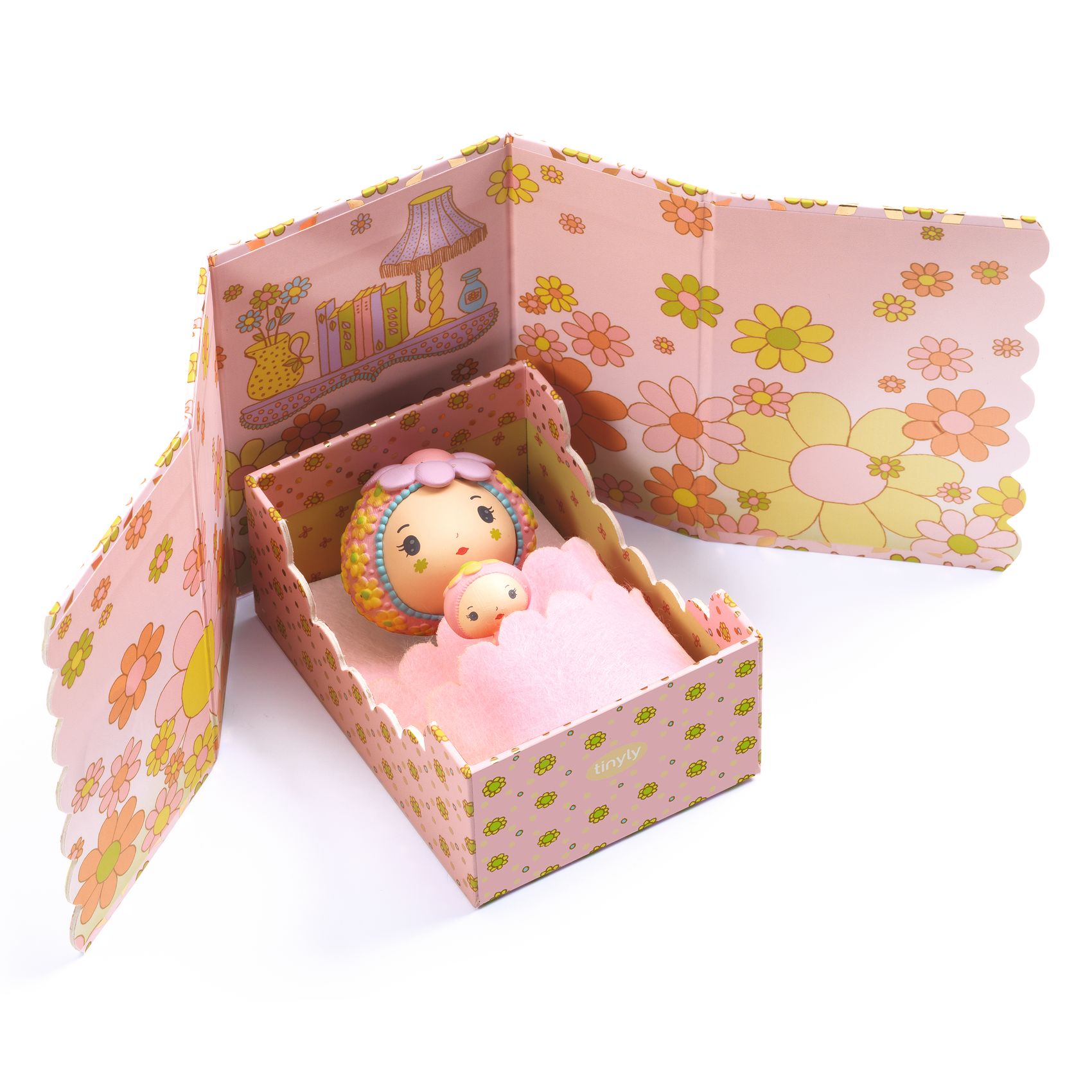 Tinyly Rose Tinyroom Collectible Doll and Companion Figurine and Room Set DJECO