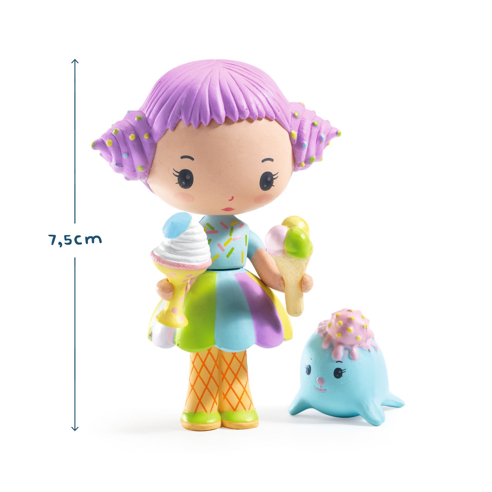 Tinyly Tutti & Frutti Collectible Doll and Companion Figurine Set with Accessories DJECO