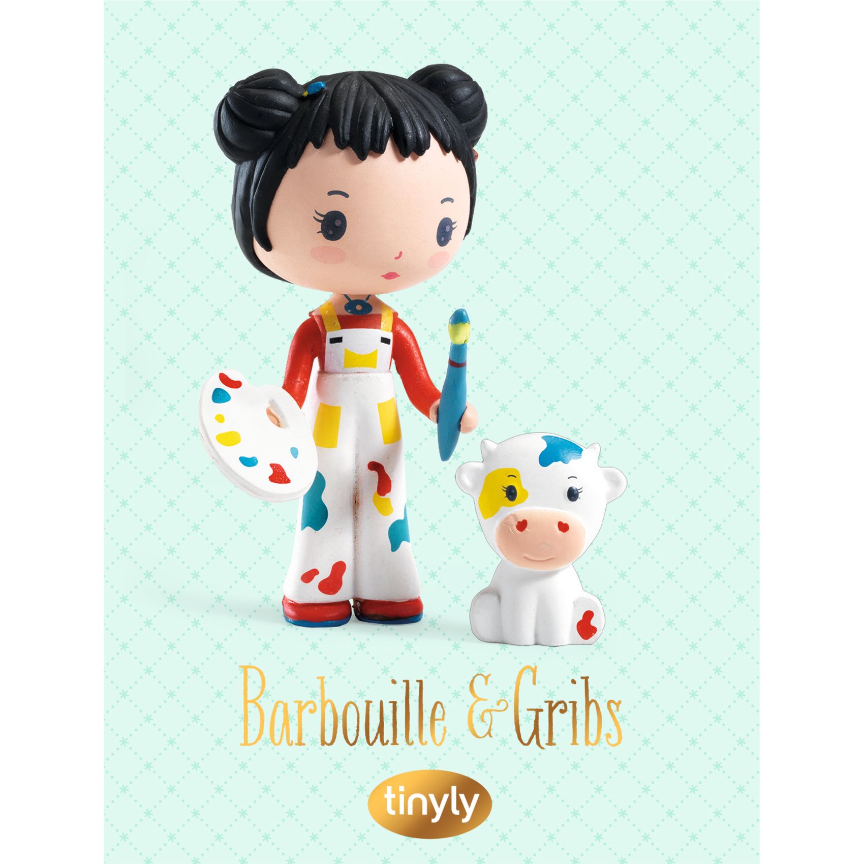 Tinyly Barbouille & Gribs Collectible Doll and Companion Figurine Set with Accessories DJECO