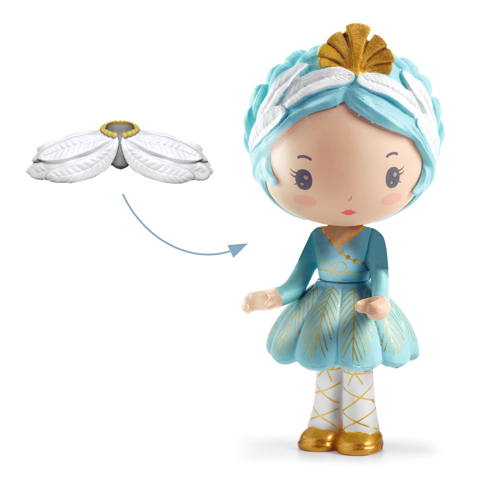 Tinyly Grace & Stella Collectible Doll and Companion Figurine Set DJECO