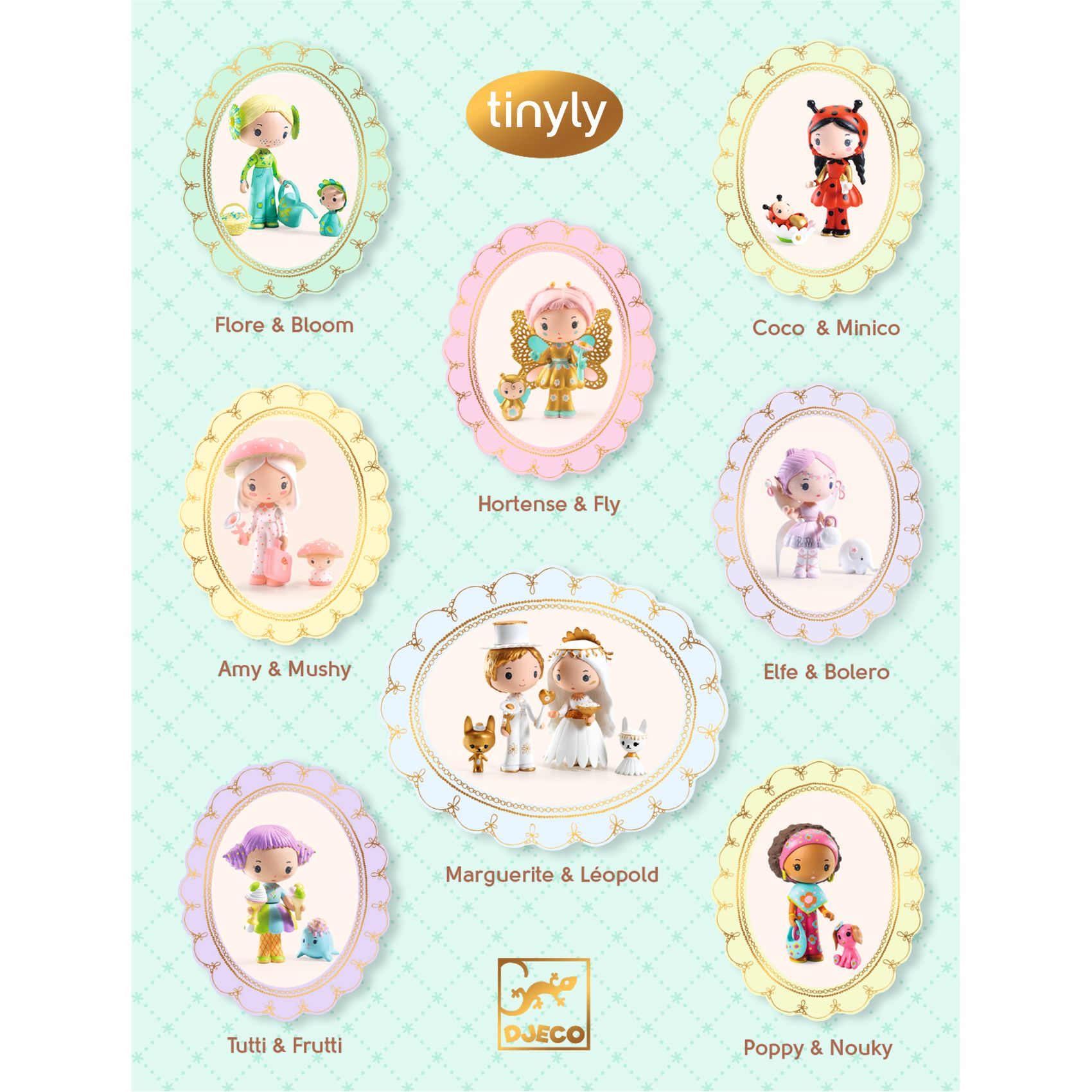 Tinyly Neige & Nours Collectable Doll and Companion Figurines DJECO