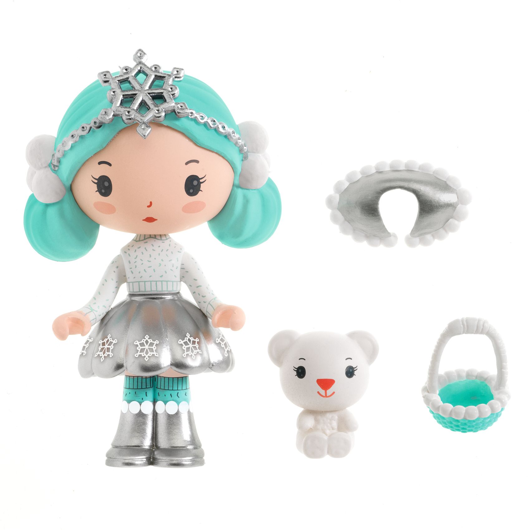 Tinyly Neige & Nours Collectable Doll and Companion Figurines DJECO