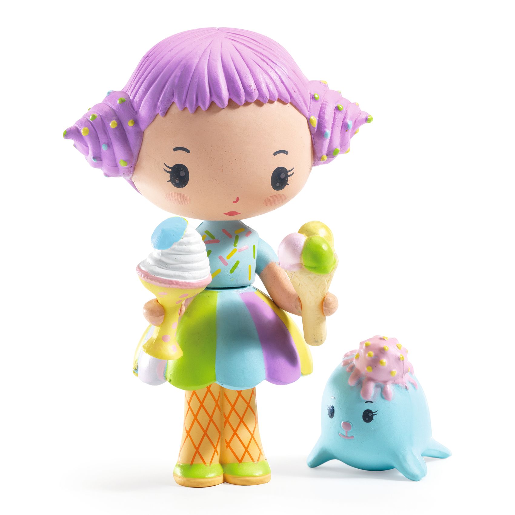 Tinyly Tutti & Frutti Collectible Doll and Companion Figurine Set with Accessories DJECO