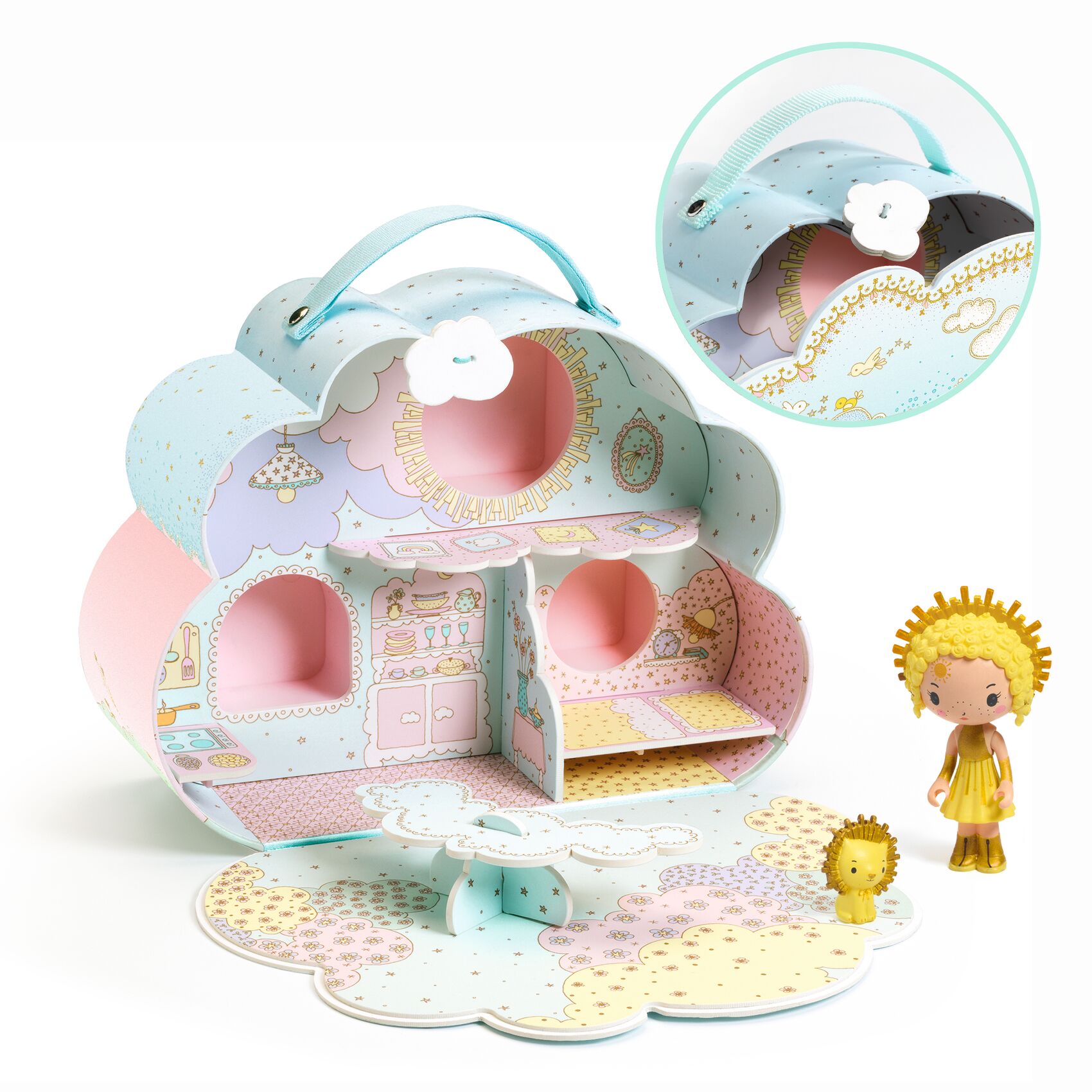 Tinyly Sunny & Mia House Travel Doll House Playset