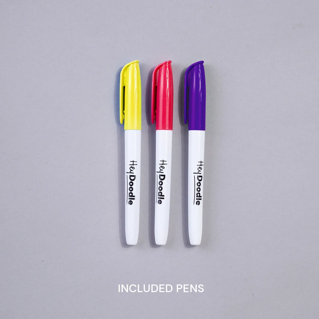 DinoRoar Mini Coloring & Doodle Mat Silicone coloring mat kit markers Hey Doodle