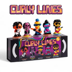 Loops Lab: Curly Lines Band 5 figures 5 instruments electronic funk music and sound mixing toy