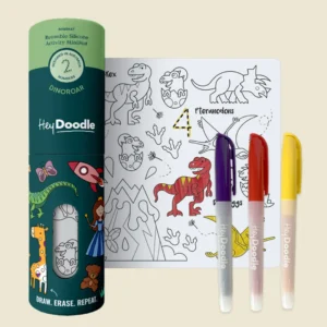 DinoRoar Mini Coloring & Doodle Mat Silicone coloring mat kit Hey Doodle