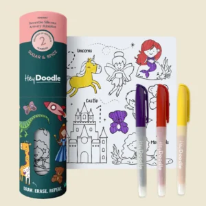 Sugar & Spice Mini Coloring & Doodle Mat Hey Doodle Reusable Coloring Mat