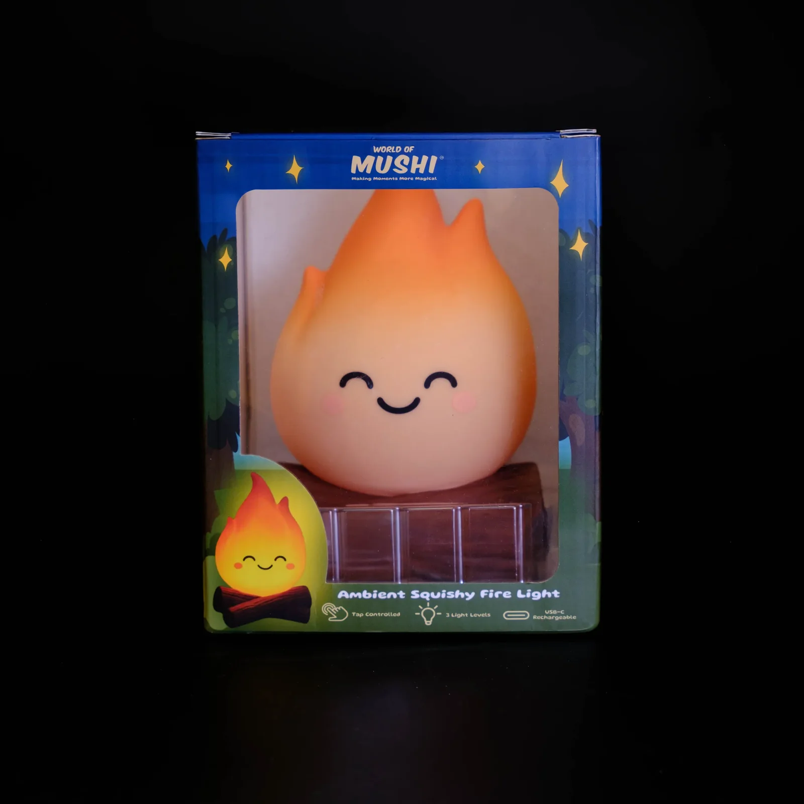 Mushi Fire Campfire USB Rechargeable Squishy Light Novelty Toy World of Mushi