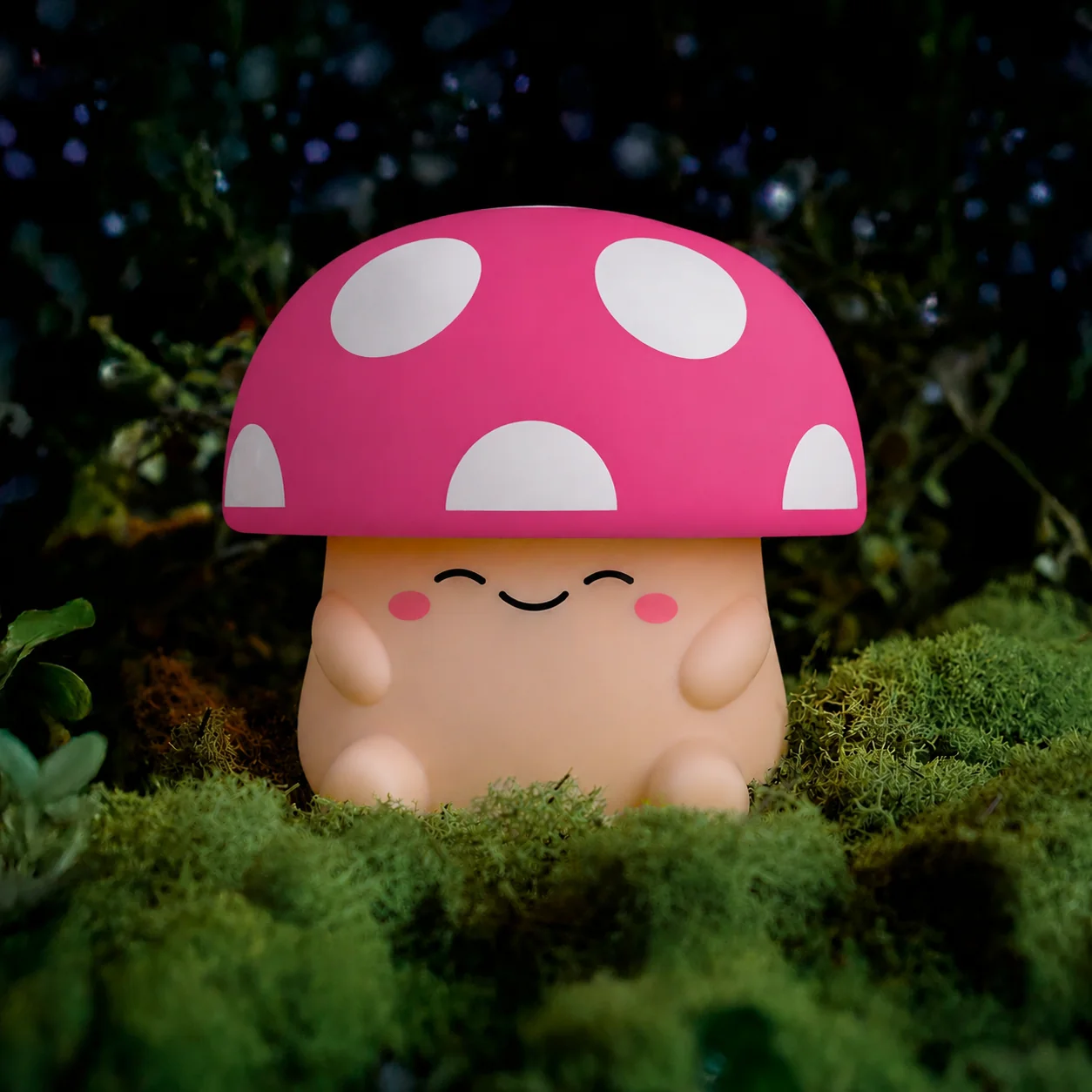 Mushi Mushroom - Pink USB Rechargeable Squishy Light World of Mushi Novelty Item