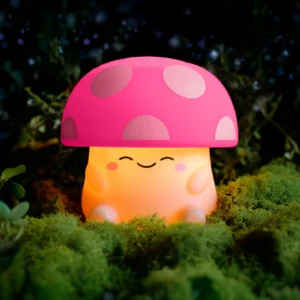 Mushi Mushroom - Pink USB Rechargeable Squishy Light World of Mushi Novelty Item