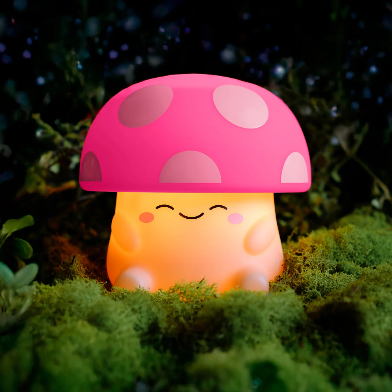Mushi Mushroom - Pink USB Rechargeable Squishy Light World of Mushi Novelty Item