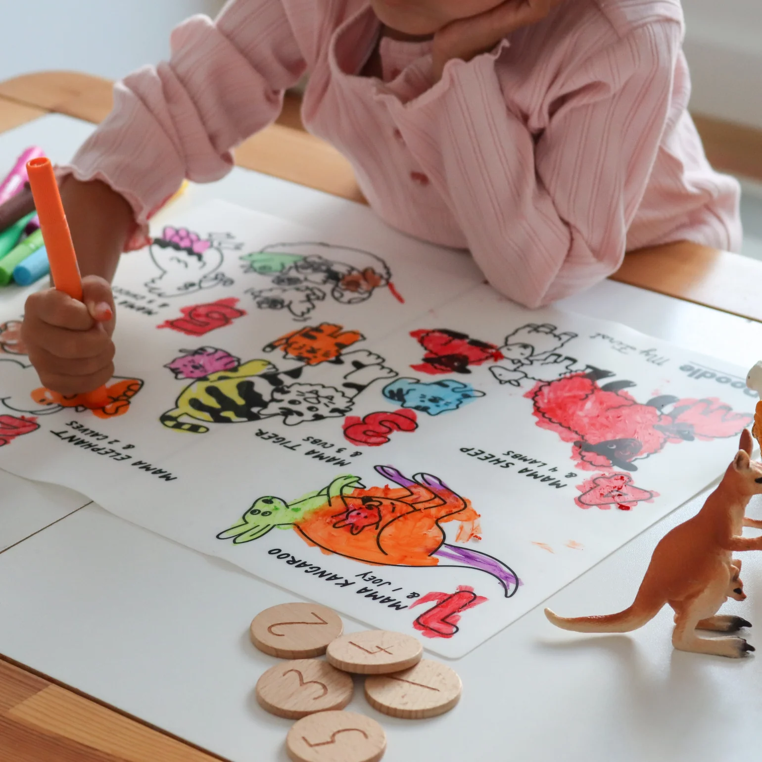 My First Counting Coloring & Doodle Mat Silicone Drawing Mat Hey Doodle