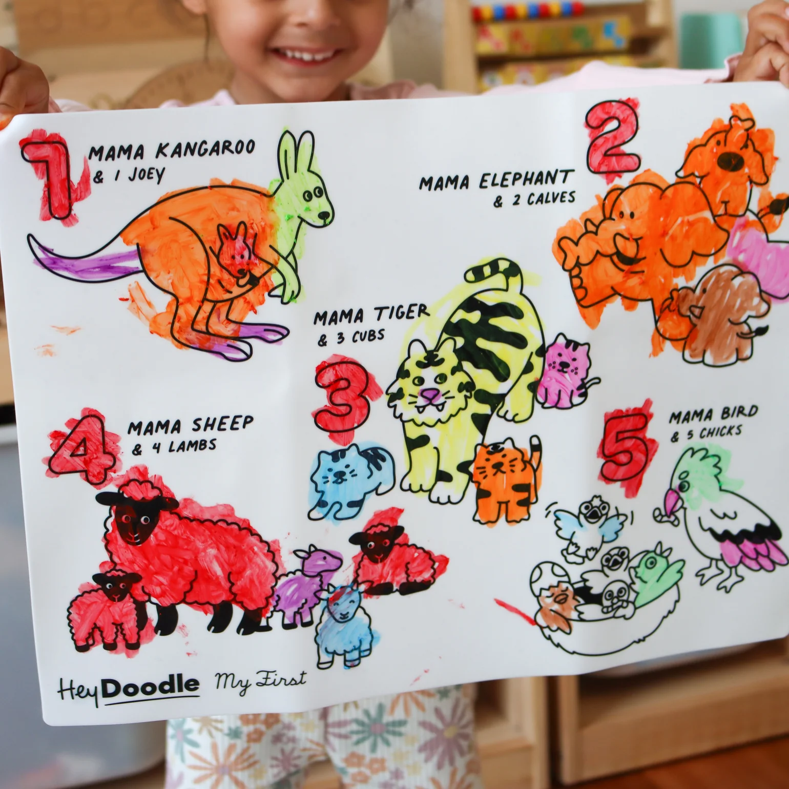 My First Counting Coloring & Doodle Mat Silicone Drawing Mat Hey Doodle