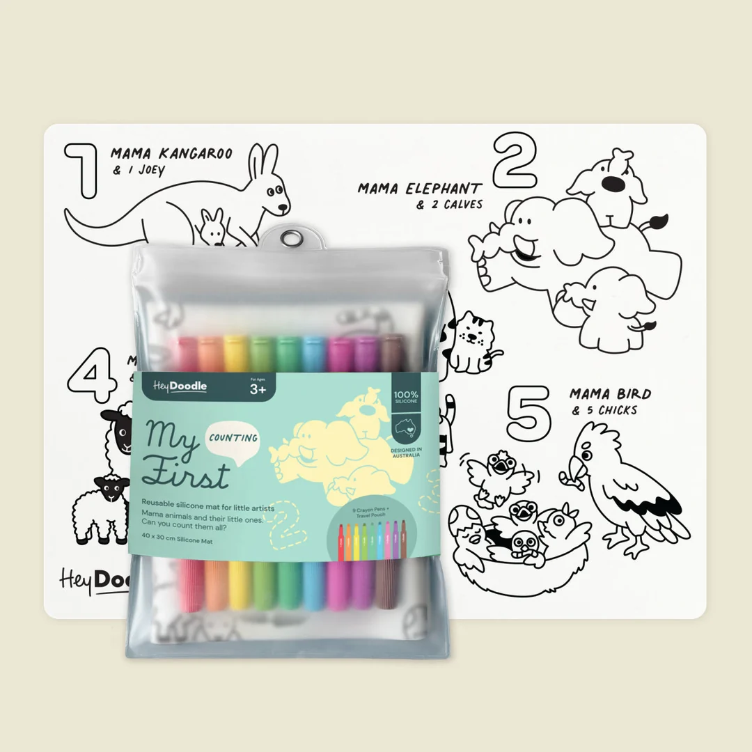 My First Counting Coloring & Doodle Mat Silicone Drawing Mat Hey Doodle