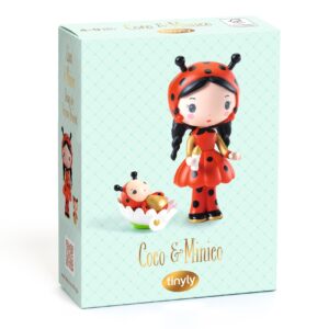 Tinyly Coco & Minico Collectible Doll and Companion Figurine Set with Accessories DJECO