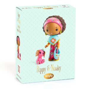 Tinyly Poppy & Nouky Collectible Doll and Companion Figurine and Accessories DJECO